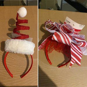 Xmas Headband Fascinator Bow Santa Hat Christmas Creatology Stocking Stuffer NEW